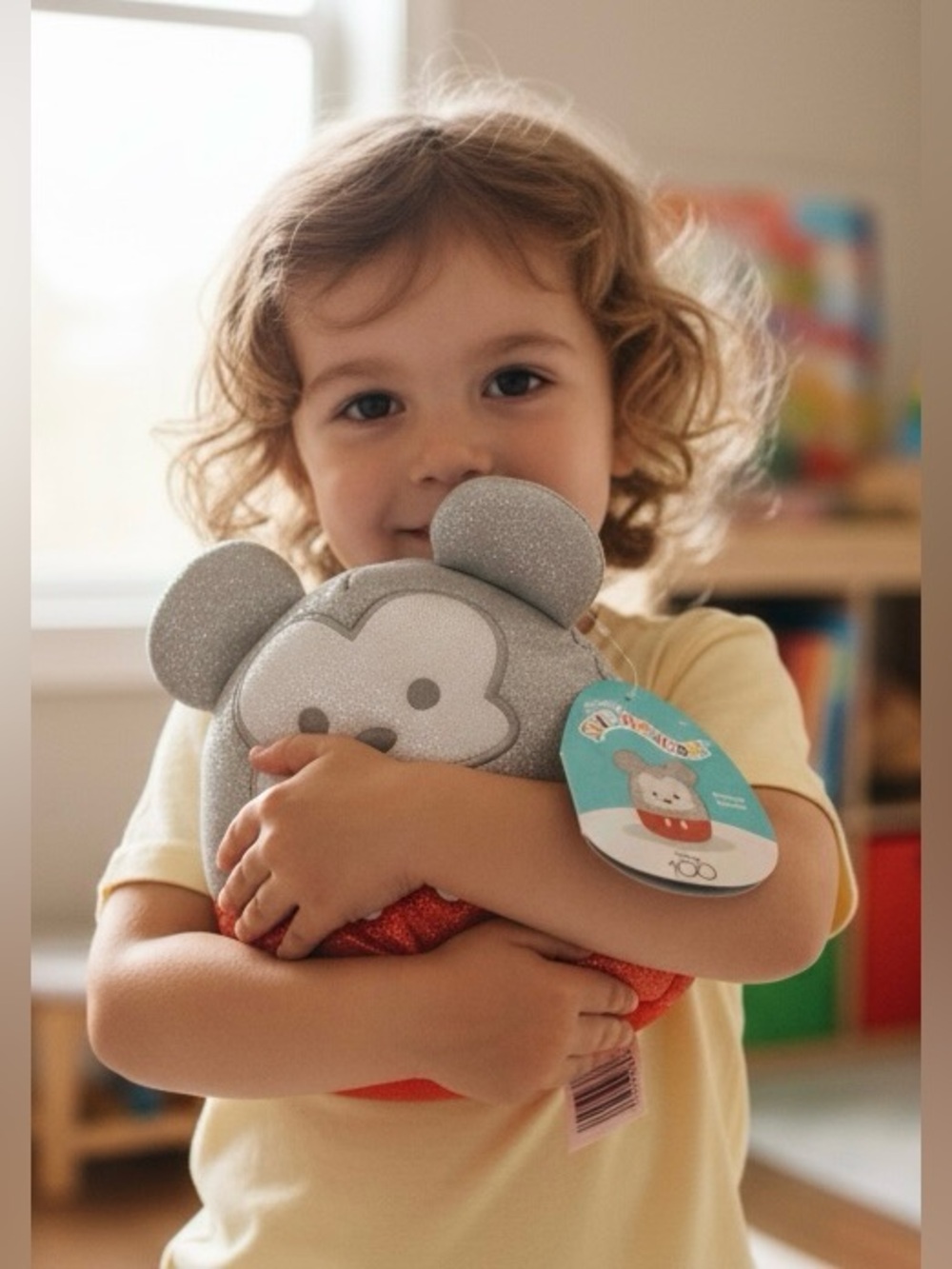 Disney 100th Anniversary Mickey Mouse 5” Squishmallow NWT Silver Red